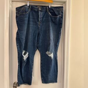 Torrid Mom Jean Straight Premium Classic Denim High Rise Jeans SZ 26 R NWT